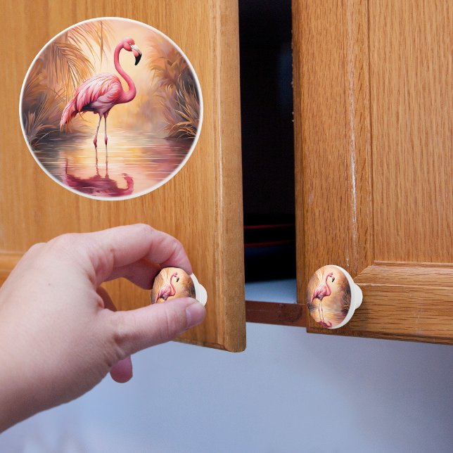 Flamingo at Sunset Ceramic Knob (Creator Uploaded)
