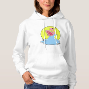 Flamingo at Surfing on Water Hoodie