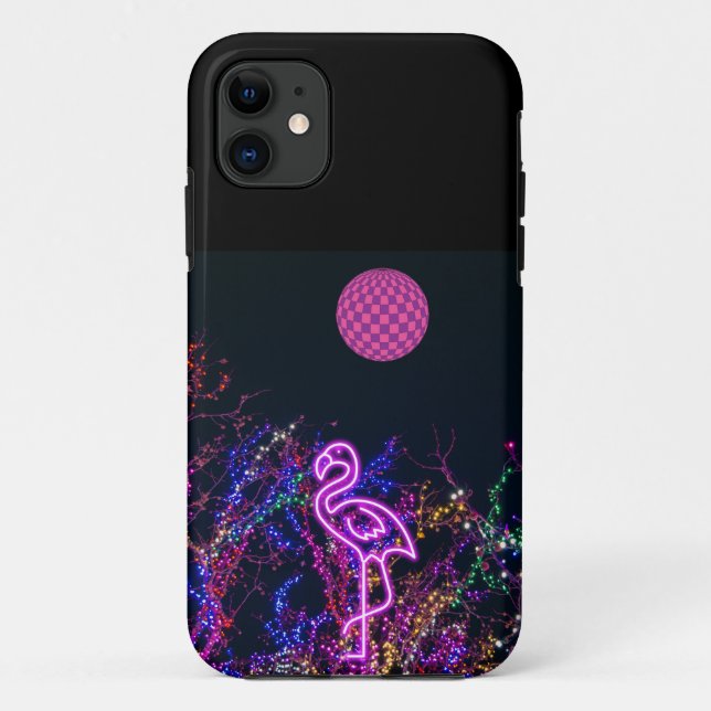Flamingo at the dance party. Case-Mate iPhone case (Back)