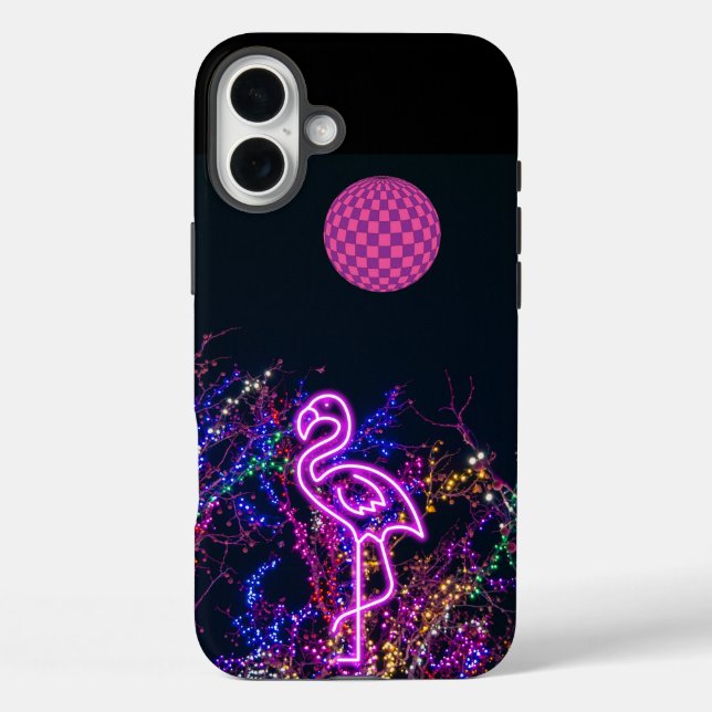 Flamingo at the dance party. Case-Mate iPhone case (Back)