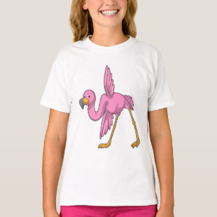 Flamingo at Yoga Stretching exercise T-Shirt