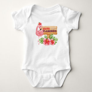 Flamingo  baby bodysuit