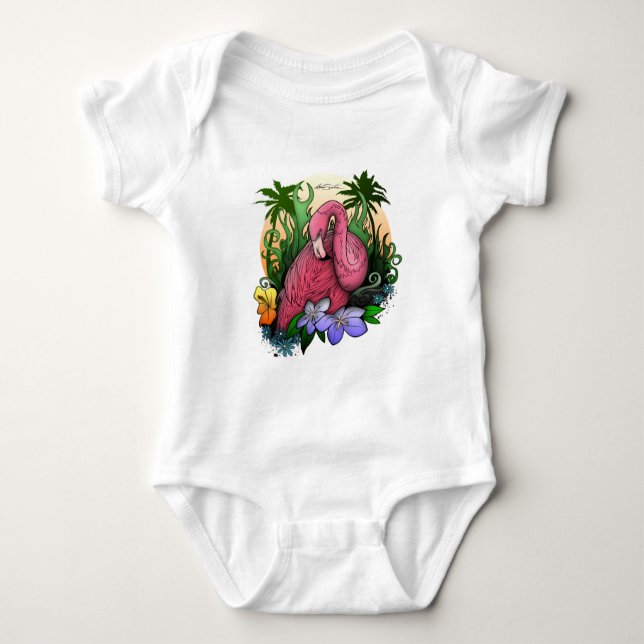 Flamingo Baby Bodysuit (Front)