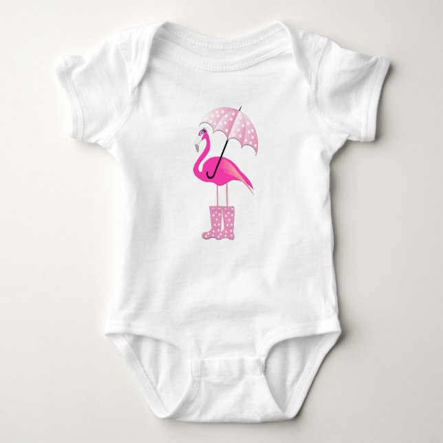 Flamingo - Baby Jersey Bodysuit (Front)