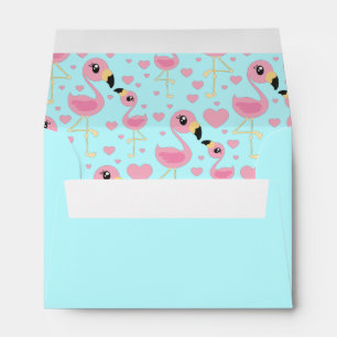 Flamingo Baby Shower Cute Tropical Envelope
