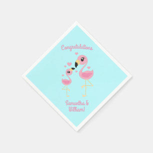 Flamingo Baby Shower Cute Tropical Napkin