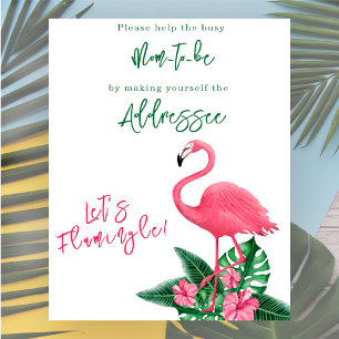 Flamingo baby shower Mom to be addressee Poster