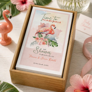 Flamingo Baby Shower Paper Guest Towel Napkin