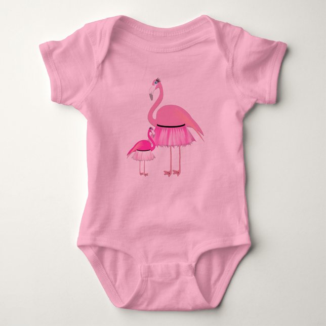 Flamingo Baby Tutu Bodysuit (Front)