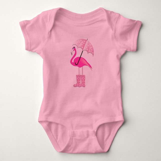 Flamingo Baby Tutu Bodysuit (Front)