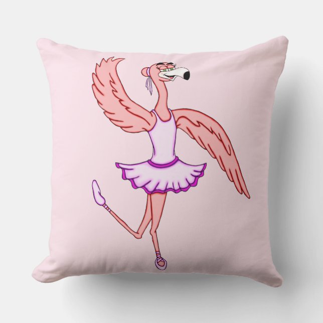 Flamingo Ballerina Cushion (Front)