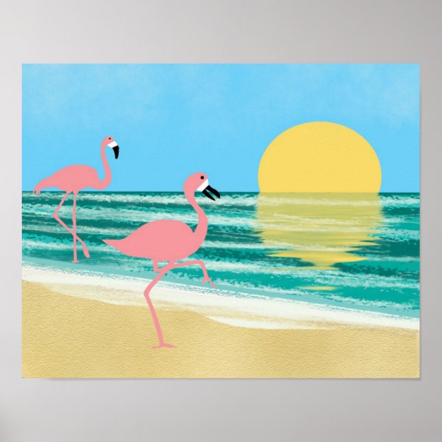 Flamingo Beach Poster (Front)