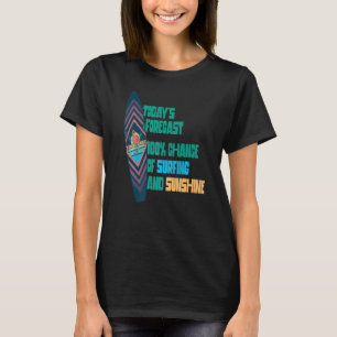 Flamingo Beach Sand Surf Ride Waves Sea Love Colou T-Shirt