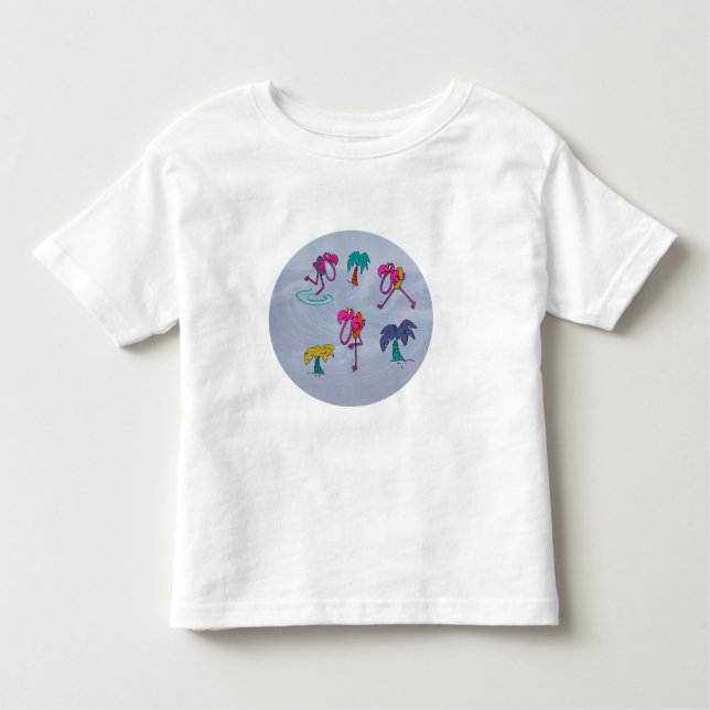 Flamingo Beach Toddler T Shirt (Front)