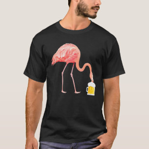 Flamingo Beer Cute Funny Pink Flamingos T-Shirt