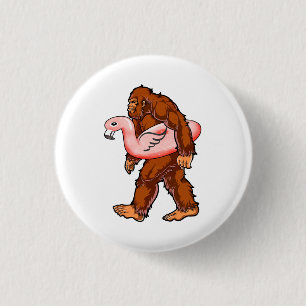Flamingo Bigfoot 3 Cm Round Badge