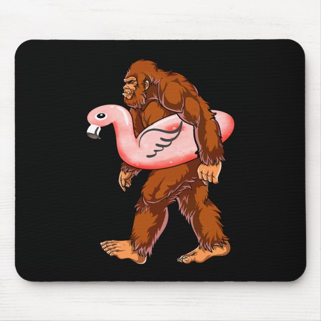 Flamingo Bigfoot  Mouse Pad (Front)