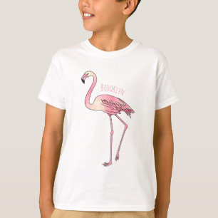 Flamingo bird cartoon illustration T-Shirt