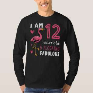 Flamingo Bird Flamingo Cute Birthday For 12 Years T-Shirt