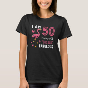 Flamingo Bird Flamingo Cute Birthday For 50 Years T-Shirt