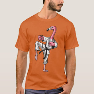 Flamingo Bird Karate T-Shirt