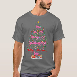 Flamingo Bird Lover Matching Santa Flamingo Christ T-Shirt