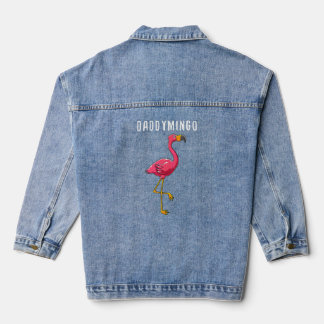 Flamingo Bird  Theme For Daddy  Denim Jacket