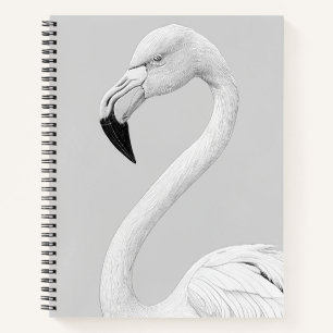 Flamingo Bird Wild Nature Animal Illustration Art  Notebook