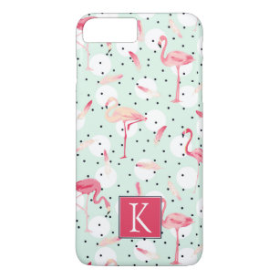 Flamingo Bird With Feathers   Add Your Initial Case-Mate iPhone Case