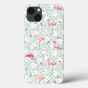 Flamingo Bird With Feathers iPhone 13 Case