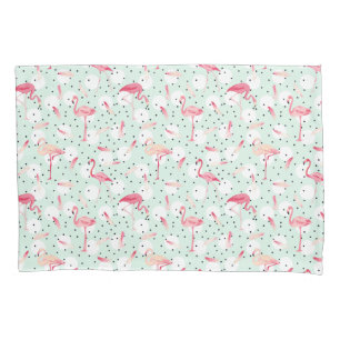 Flamingo Bird With Feathers Pillowcase