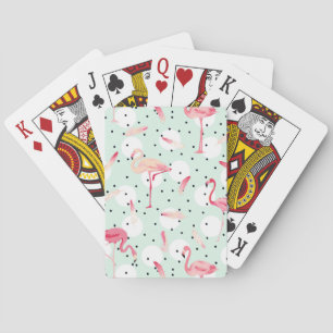 Flamingo Bird With Feathers Playing Cards