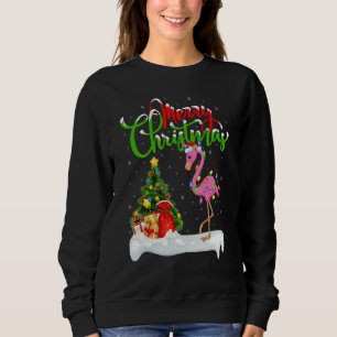 Flamingo Bird Xmas Decoration Santa Flamingo Chr Sweatshirt