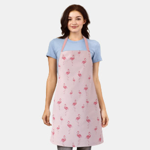 flamingo birds pattern apron