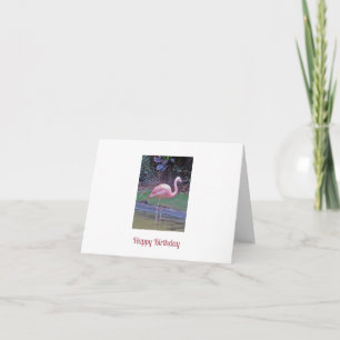 Flamingo Birthday Greetings Card