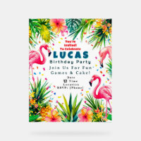 Flamingo Birthday Invitation – Personalised Kids