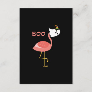Flamingo Boo Ghost Funny Flamingo Cute Animal Enclosure Card
