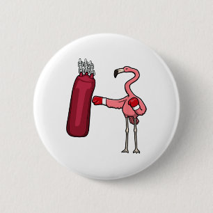Flamingo Boxing Self Defence Hob 6 Cm Round Badge