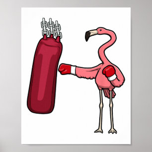 Flamingo Boxing Self Defence Hob  Poster