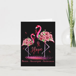 Flamingo Brain Aneurysm Awareness Card