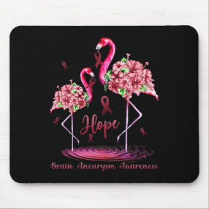Flamingo Brain Aneurysm Awareness Mouse Pad