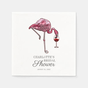 Flamingo Bridal Shower Paper Napkin