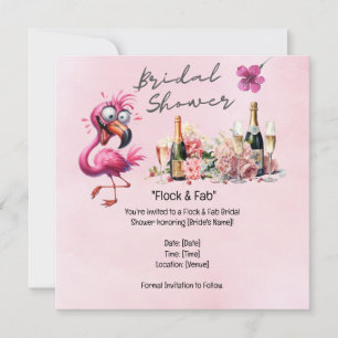 Flamingo Bridal Shower Save The Date