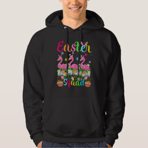 Flamingo Bunny Ear Easter Squad Flamingo Bird Happ Hoodie