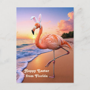 Flamingo Bunny Ears life  Easter Card