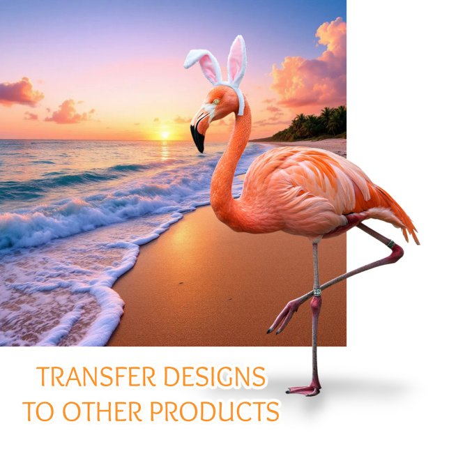 Flamingo Bunny Ears life Magnetic Card (Creator Uploaded)
