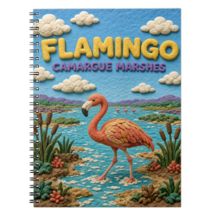 Flamingo Camargue Marshes Modern KlayKoo Notebook