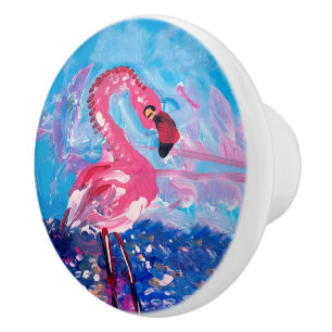 Flamingo Ceramic Knob