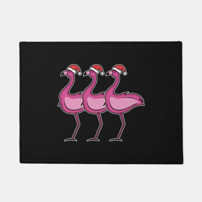 Flamingo Christmas Doormat (Front)