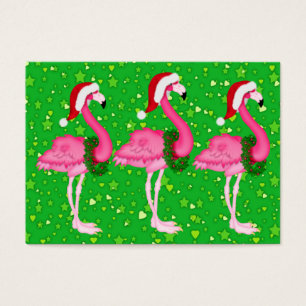 Flamingo Christmas Enclosure Card / Tag